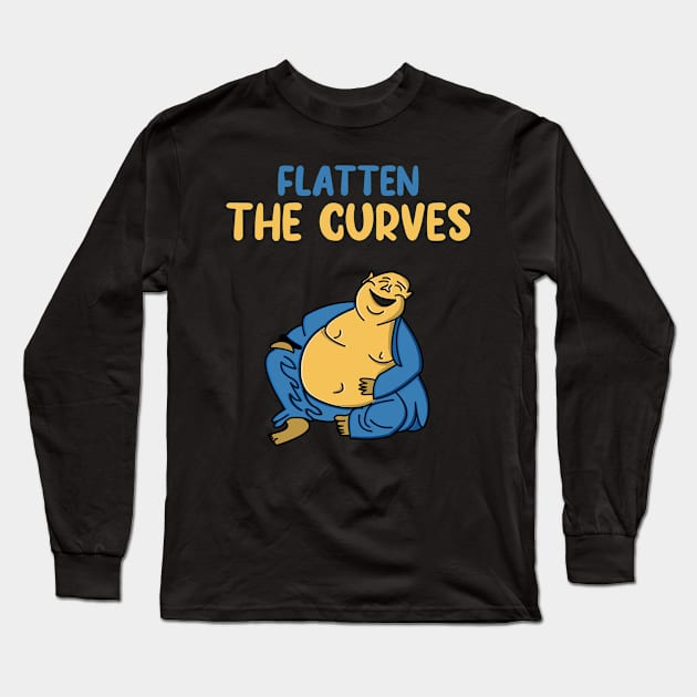 Quarantine Pizza Fries - Flatten The Curves GYM Fitness Sports Long Sleeve T-Shirt by sheepmerch